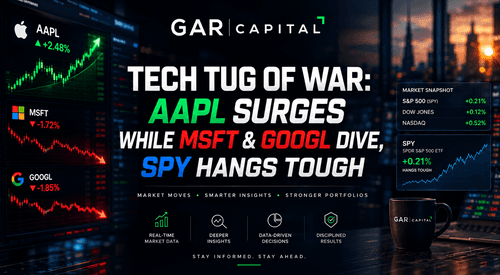 Tech Tug of War: AAPL Surges While MSFT & GOOGL Dive, SPY Hangs Tough